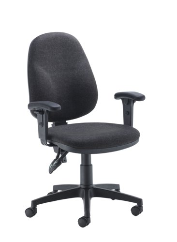 Concept High Back Chair With Adjustable Arms - Charcoal