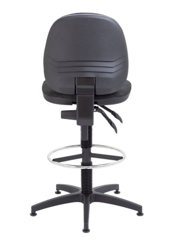 CH0803CH+AC1014 Concept Mid-Back Fixed Draughtsman-Kit Chair Charcoal
