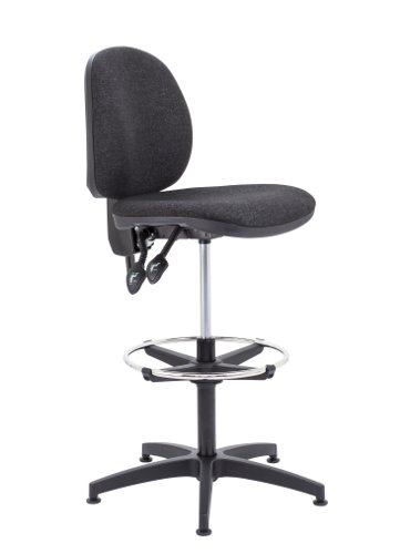 Concept Mid-Back Adjustable Draughtsman-Kit Chair : Charcoal