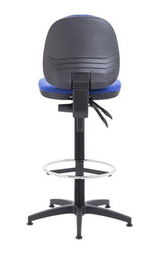 CH0803RB+AC1014 Concept Mid-Back Fixed Draughtsman-Kit Chair Royal Blue