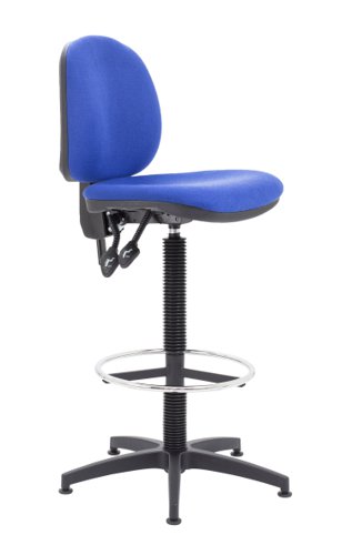 Concept Mid-Back Fixed Draughtsman-Kit Chair : Royal Blue