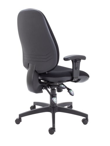 Maxi Ergo Chair With Lumbar Pump + Adjustable Arms : Black