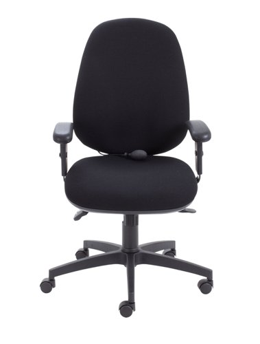 Maxi Ergo Chair with Lumbar Pump Adjustable Arms Black