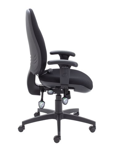 Maxi Ergo Chair with Lumbar Pump Adjustable Arms Black