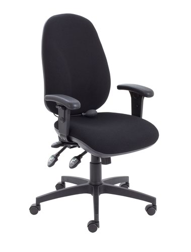 Maxi Ergo With Lumbar Pump + Adj Arms Black