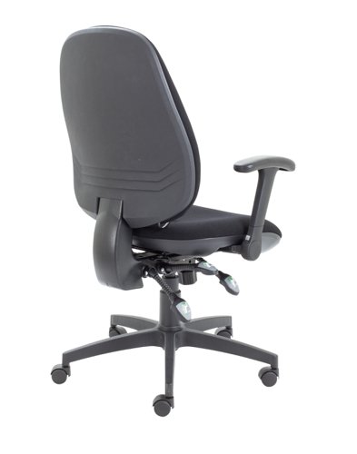 Maxi Ergo Chair with Lumbar Pump Folding Arms Black