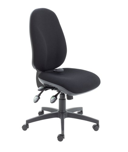 Maxi Ergo Chair with Lumbar Pump No Arms Black