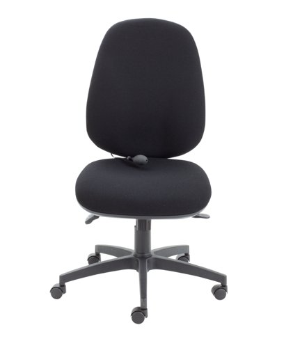 Maxi Ergo Chair with Lumbar Pump No Arms Black