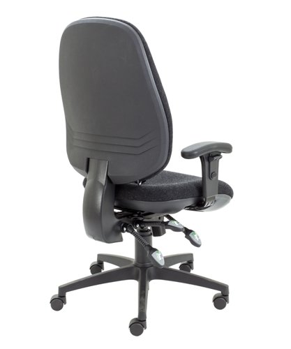 Maxi Ergo Chair with Lumbar Pump Adjustable Arms Charcoal