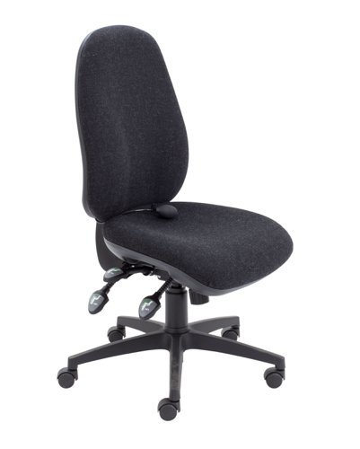 Maxi Ergo Chair with Lumbar Pump No Arms Charcoal