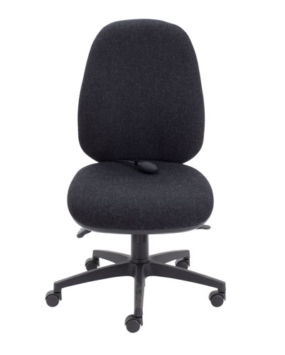 Maxi Ergo Chair with Lumbar Pump No Arms Charcoal