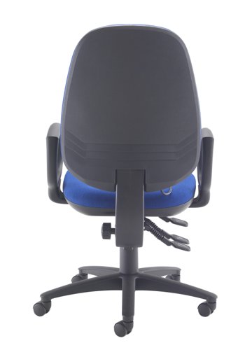 CH0808RB+AC1002 Maxi Ergo Chair With Lumbar Pump + Fixed Arms Royal Blue