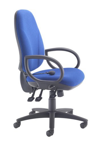 Maxi Ergo Chair with Lumbar Pump Fixed Arms Royal Blue