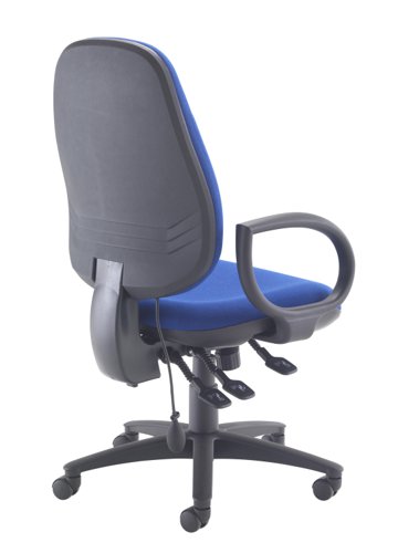 Maxi Ergo Chair with Lumbar Pump Fixed Arms Royal Blue