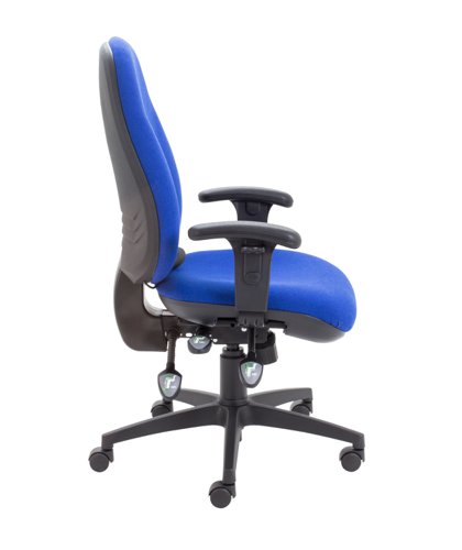 Maxi Ergo Chair with Lumbar Pump Adjustable Arms Royal Blue