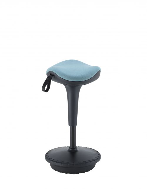 Jemini Height Adjust Sit Stand Sway Wobble Stool Black/Blue KF79443