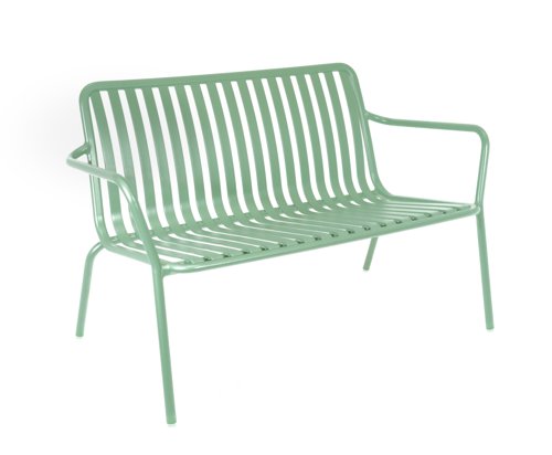 Breeze Aluminium 2 Seater Armchair Bench Low Fair Green