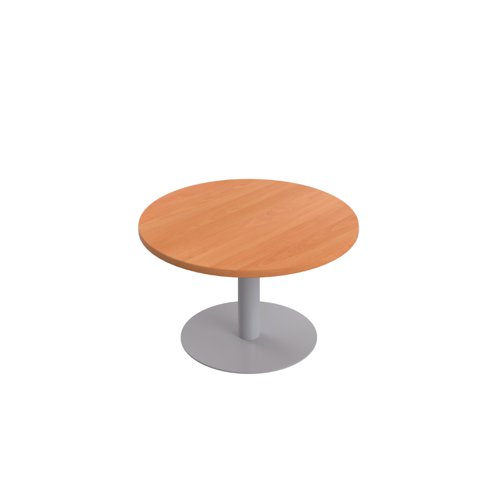 Contract Table Low 600mm Beech Top Silver Base - Version 2