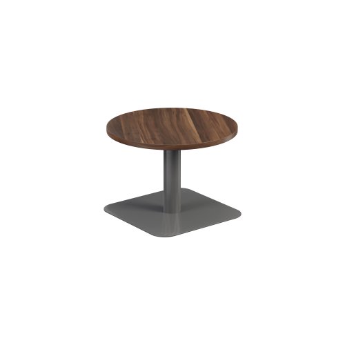 Contract Table Low (FSC) 600mm Dark Walnut/Silver