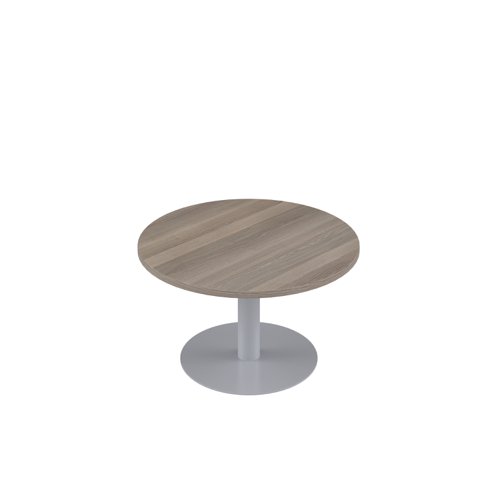 CH2683SVGO Contract Table Low 600mm Grey Oak/Silver