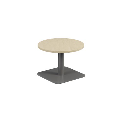 Contract Table Low 600mm Maple Silver Base
