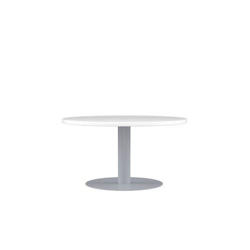 CH2683SVWH Contract Table Low 600mm White/Silver