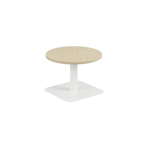 Contract Table Low 600mm Maple White Base