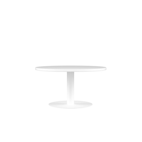 Contract Table Low 600mm White Top White Base