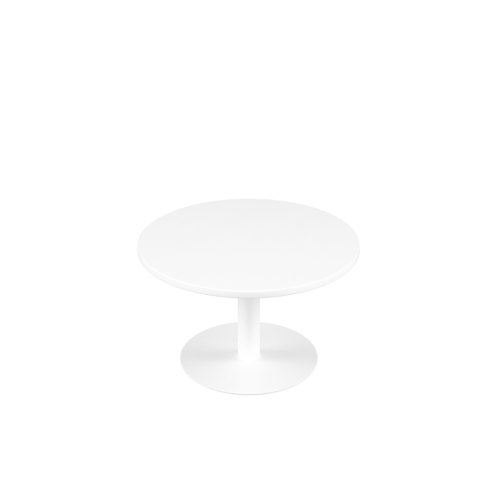 Contract Table Low 600mm White Top White Base