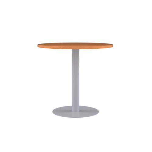 Contract Table Mid 600mm Beech/Silver