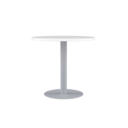 Contract Table Mid 600mm White/Silver