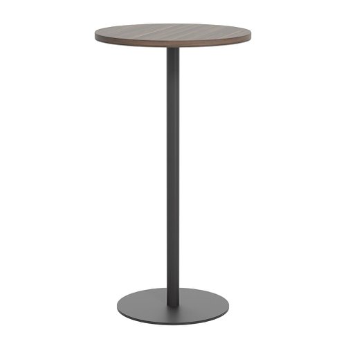 Contract Table High (FSC) 600mm Dark Walnut/Black