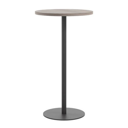 Contract Table High 600mm Grey Oak/Black TC Group