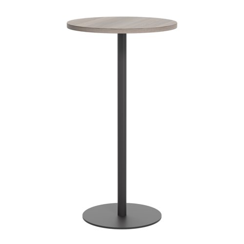 Contract Table High (FSC) 600mm Grey Oak/Black