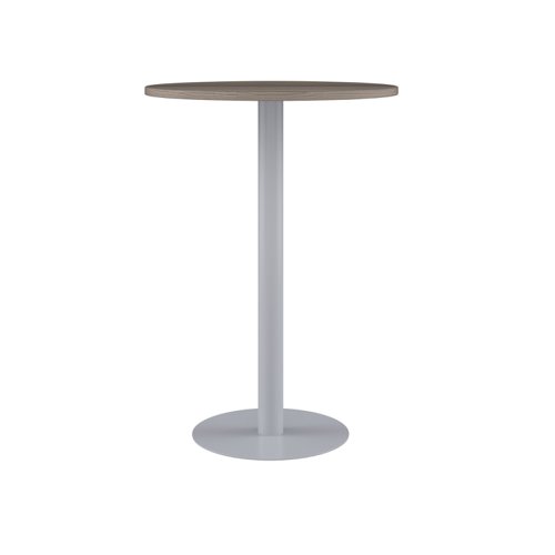 Contract Table High 600mm Grey Oak/Silver TC Group
