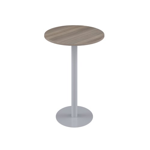 Contract Table High (FSC) 600mm Grey Oak/Silver