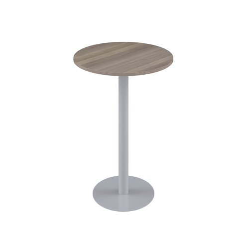 Contract Table High 600mm Grey Oak/Silver TC Group