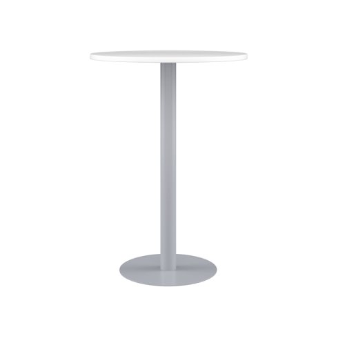 Contract Table High 600mm White/Silver TC Group