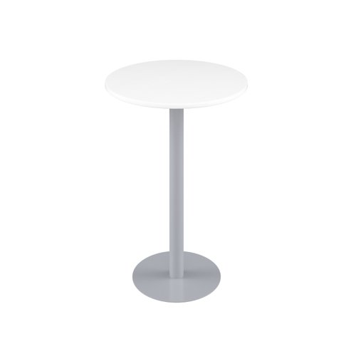Contract Table High 600mm White/Silver TC Group