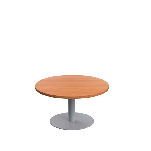 Contract Table Low 800mm Beech/Silver