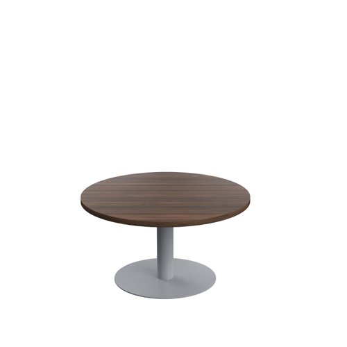 Contract Table Low (FSC) 800mm Dark Walnut/Silver