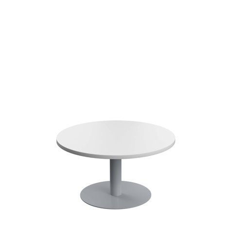 Contract Table Low 800mm White/Silver TC Group