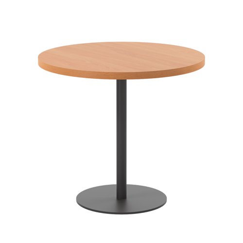 Contract Table Mid 800mm Beech/Black TC Group