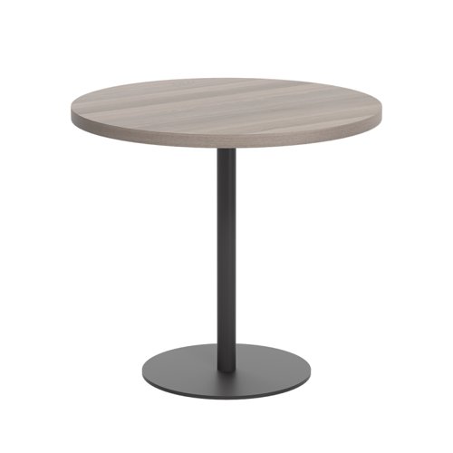 Contract Table Mid (FSC) 800mm Grey Oak/Black