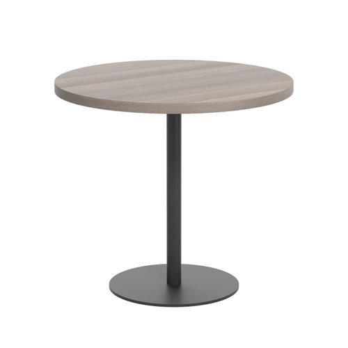 Contract Table Mid 800mm Grey Oak/Black TC Group
