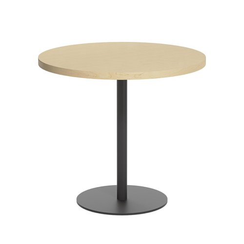 Contract Table Mid (FSC) 800mm Maple/Black