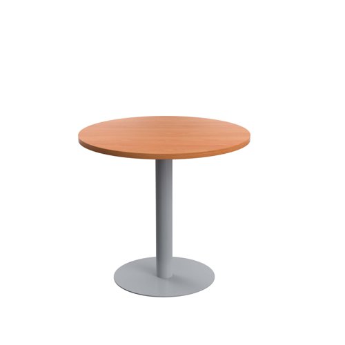 Contract Table Mid 800mm Beech/Silver TC Group