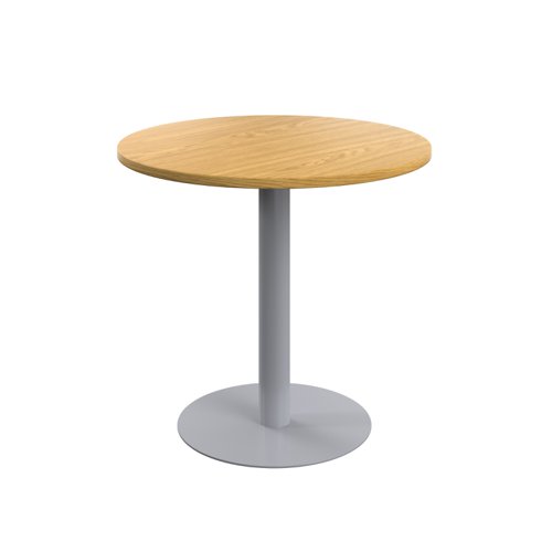 Contract Table Mid (FSC) 800mm Nova Oak/Silver