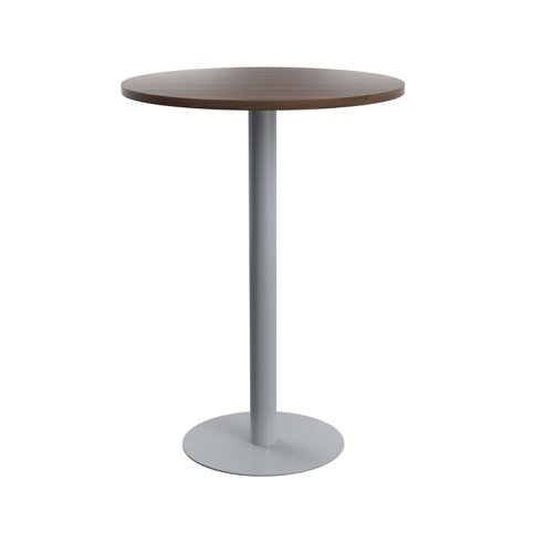 Contract Table High (FSC) 800mm Dark Walnut/Silver