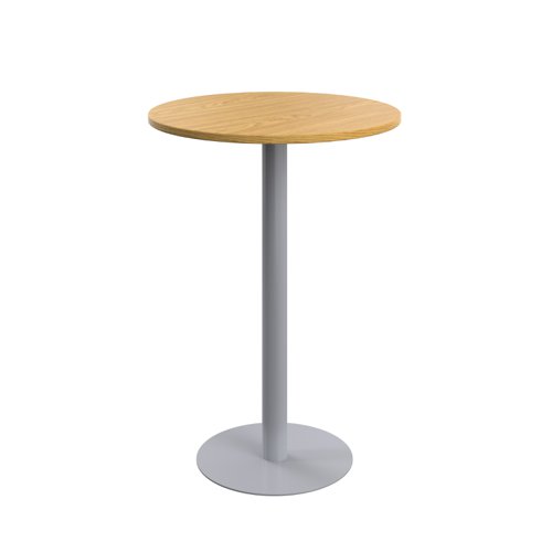 Contract Table High (FSC) 800mm Nova Oak/Silver